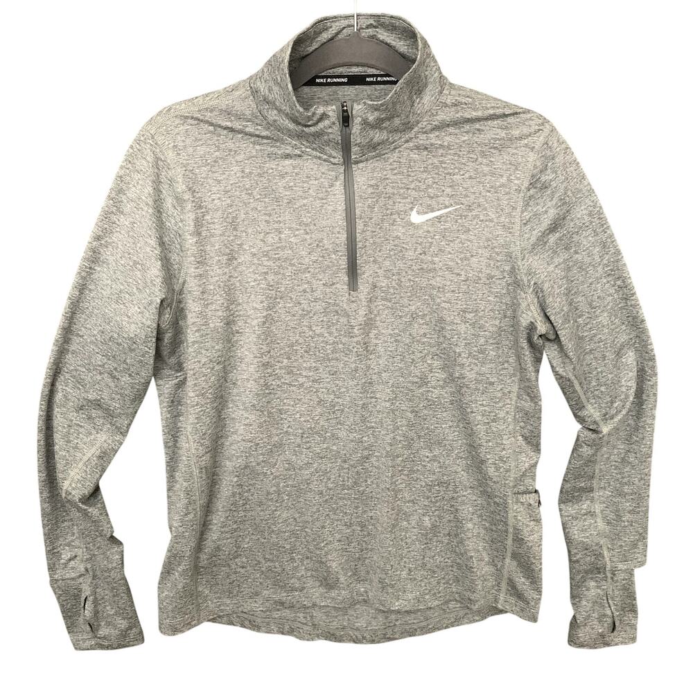 Nike Athletic Pullover Dry Fit Running 1/4 Zip Gray Women's  Size M
